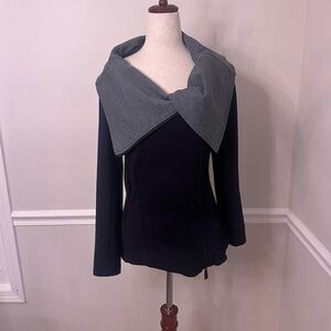 Michi NY gray and black athletic zip jacket- Size medium